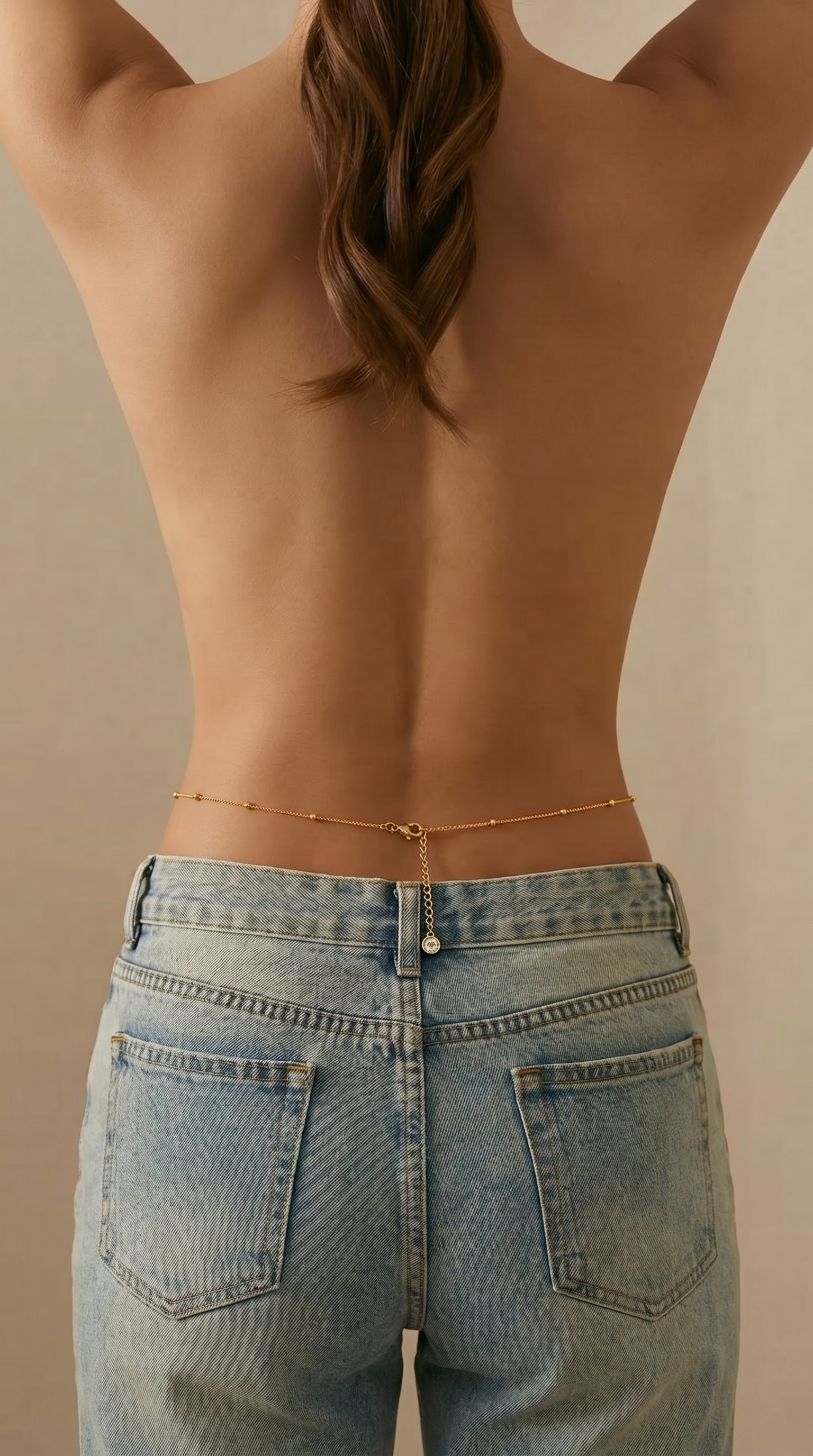 Bella Dorada – Cadena de Cintura Bañada en Oro 18K
